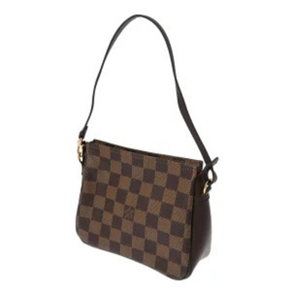 Louis Vuitton Canvas Pouch Makeup Trousse Brown Damier Accessory
